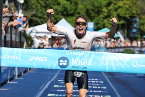 Matt Hauser winning the Garmin Noosa Triathlon - Photo Korupt Vision