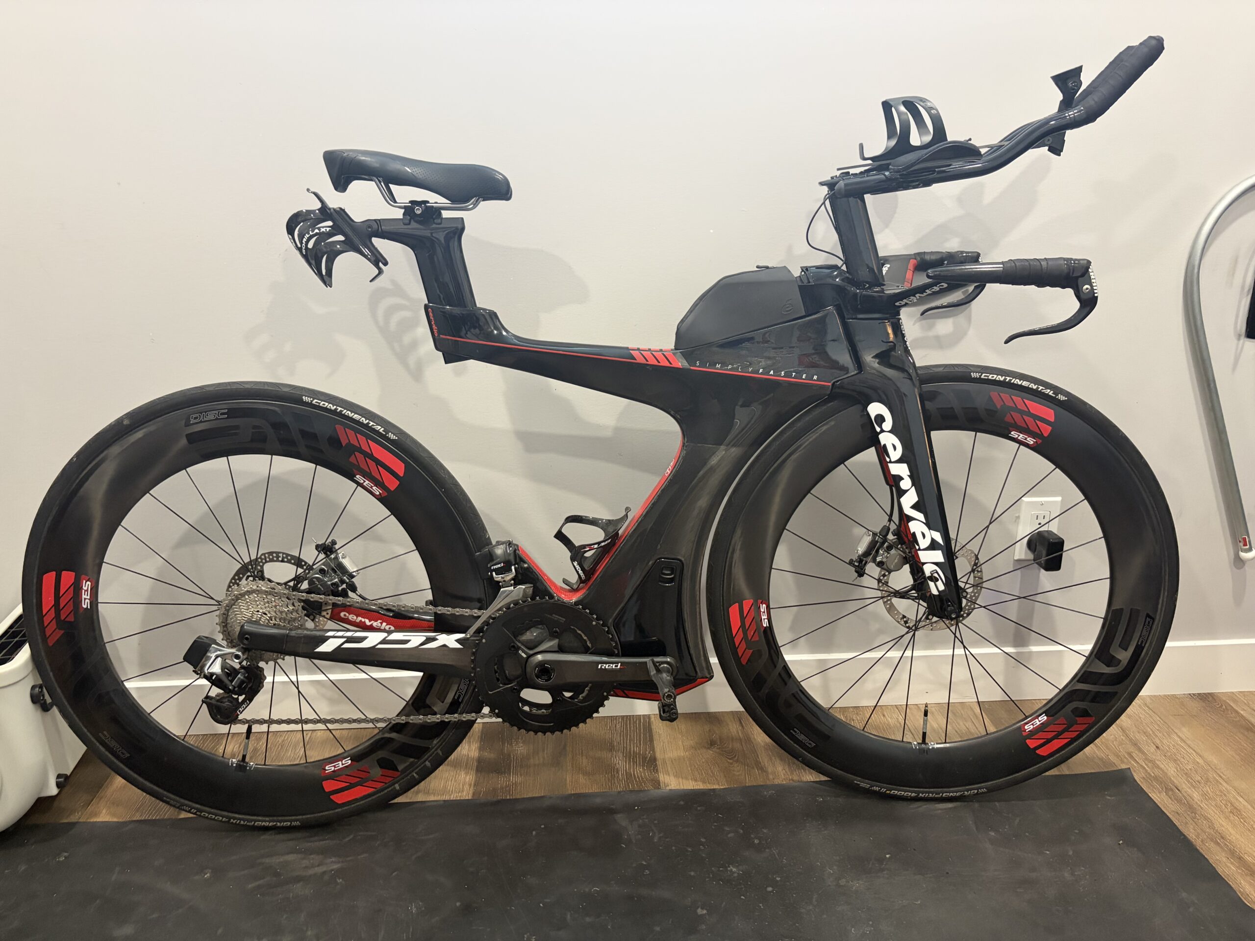 FS: 2017 Cervelo p5X – Size Medium- SRAM RED eTap wireless, ENVE 7.8 Disc (DT 240), Biknd Case Included- $5,500 USD