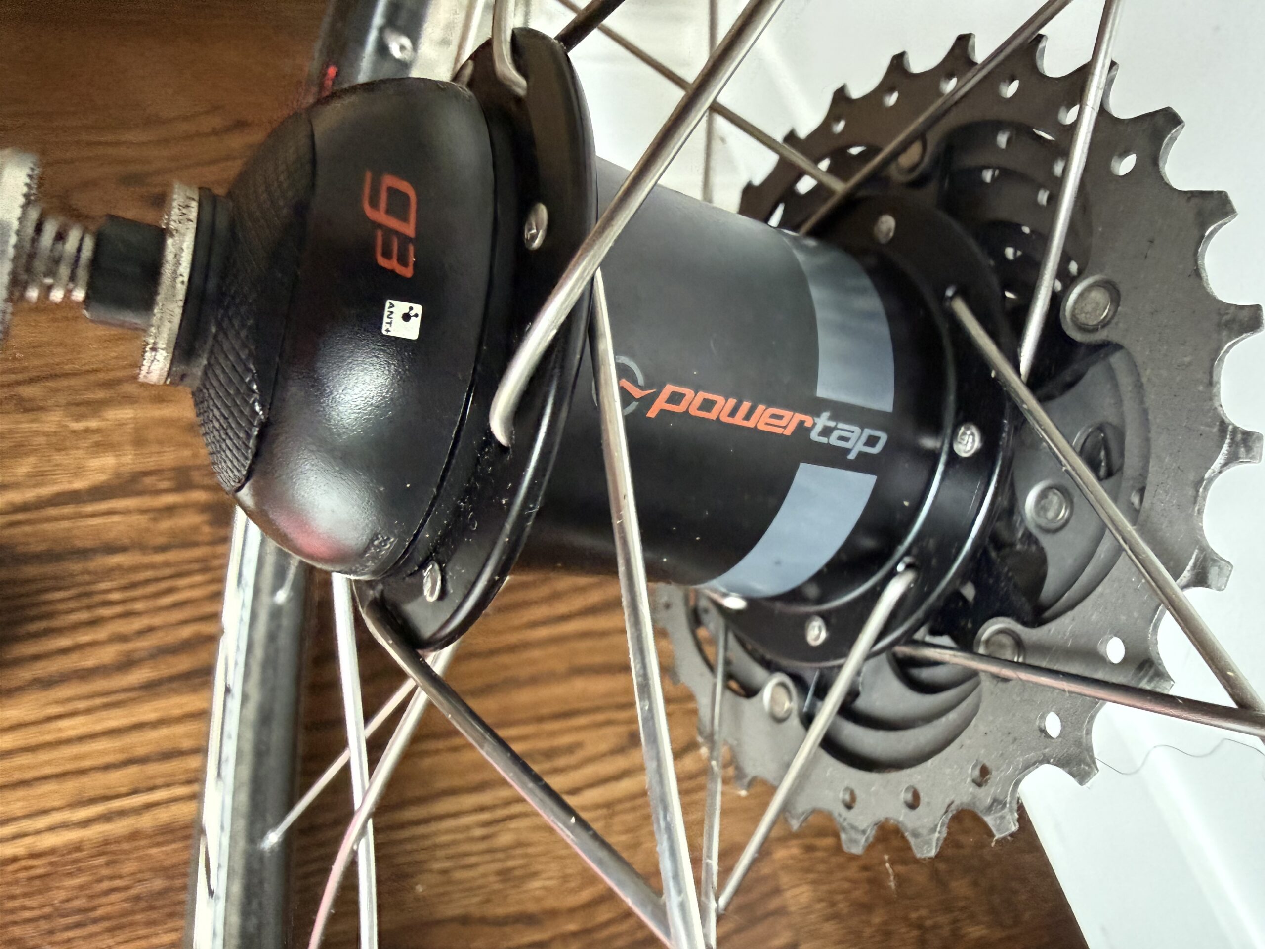 2014 Zipp 404 Firecrest, carbon tubular, PowerTap G3 rear hub/power meter, Dura-Ace cassette