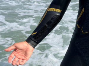 Sumarpo Victory forearm showing 3D silicone GSP Pro paddle ridges