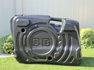 Shokbox Pro Review: The Bike Case Built for Superbikes Shokbox Pro bike travel case, closed, side profile