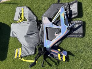 Quintana Roo V-PRi frame on the Shokbox Pro frame rug with the aero cockpit still assembled